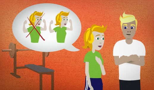 English Lesson: I don't want to get all bulked up; I just want to get toned.