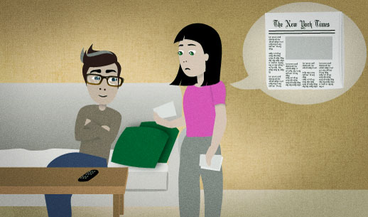 English Lesson: Our subscription to the Times is coming up for renewal.