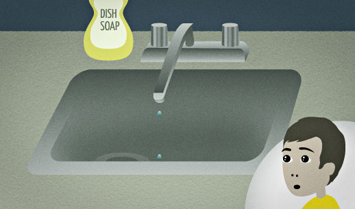 English Lesson: Mom, the faucet's dripping.