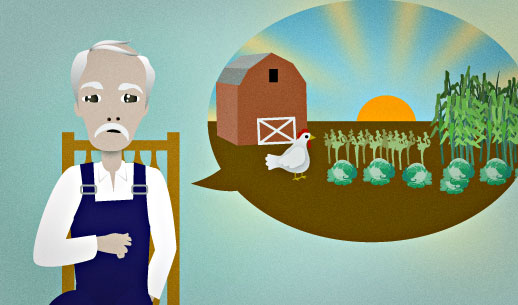 English Lesson: My grandpa used to tell me about how he had to get up at the crack of dawn every day to start work on the farm.