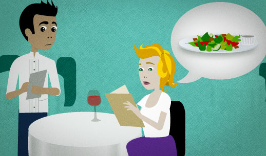 English Lesson: I'll have a chef’s salad, dressing on the side please.
