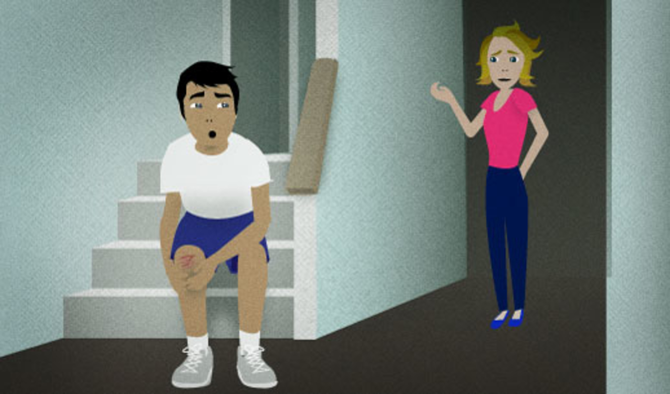 English Lesson: I just skinned it a little.